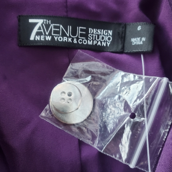 7th Avenue Design Studio Purple Blazer Women's Size 6 NWT - Picture 2 of 5